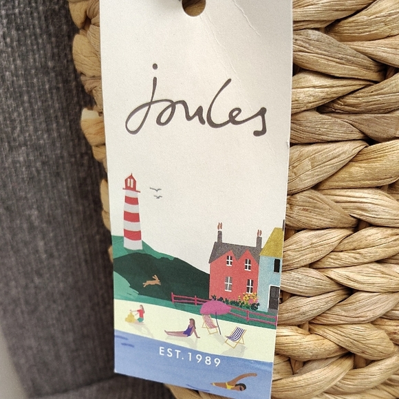 Joules Tan and Navy Woven Tote - Picture 3 of 6